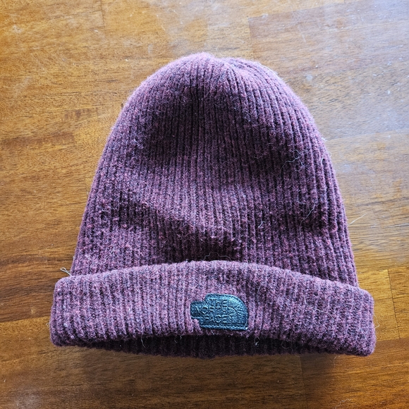The North Face Burgundy Knit Beanie - Picture 1 of 3